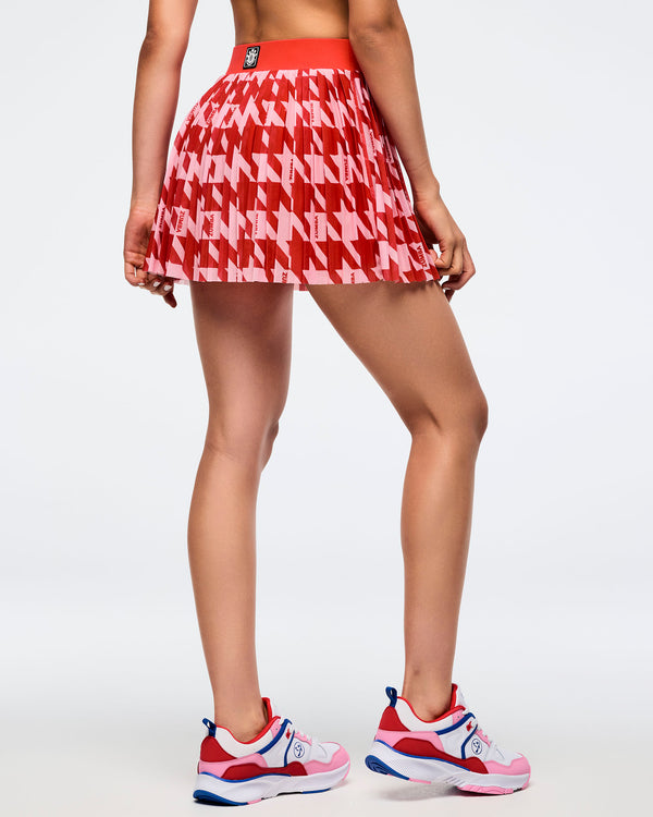 Red/Pink # Zumba Amour Pleated Skort