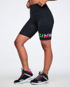 Worldwide High Waisted Biker Shorts - Black