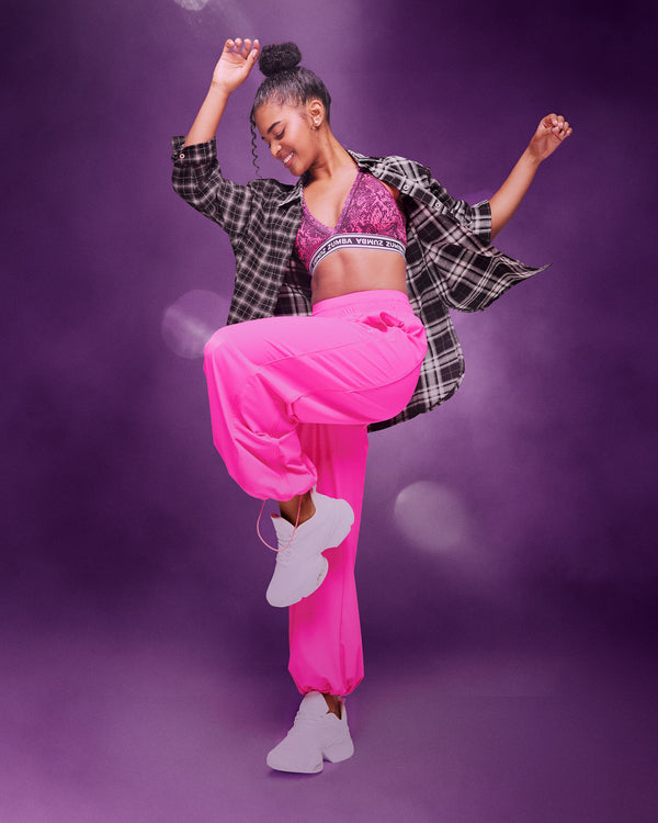 Rock 'n' Roll Double Waistband Knit Slouch Pants - Gumball