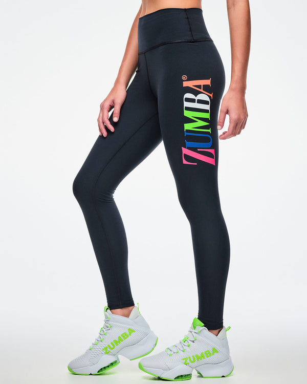 Dale-Z High Waisted Ankle Leggings - Bold Black