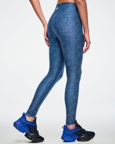 Dale-Z High Waisted Ankle Leggings - Denim