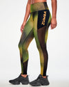 Electric Feel High Waisted Ankle Leggings With Inserts