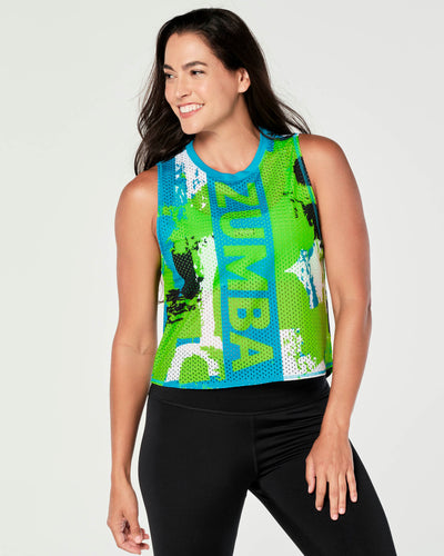 Put The Art In Heart Mesh Tank