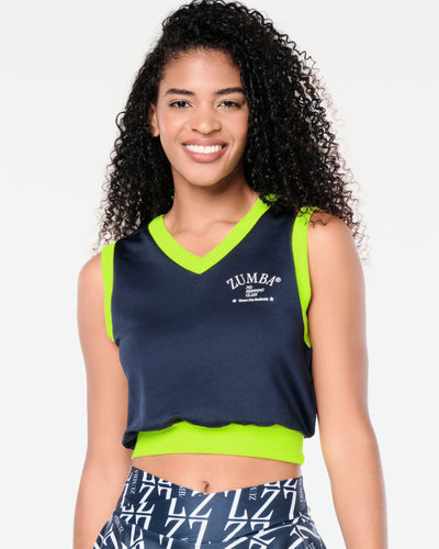 Zumba Prep Crop Sweatshirt Vest