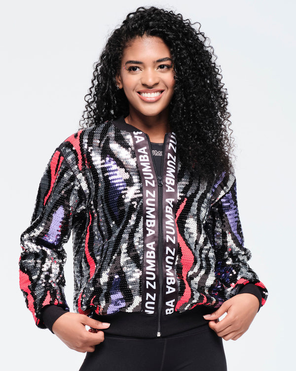 Funscape Sequin Bomber Jacket