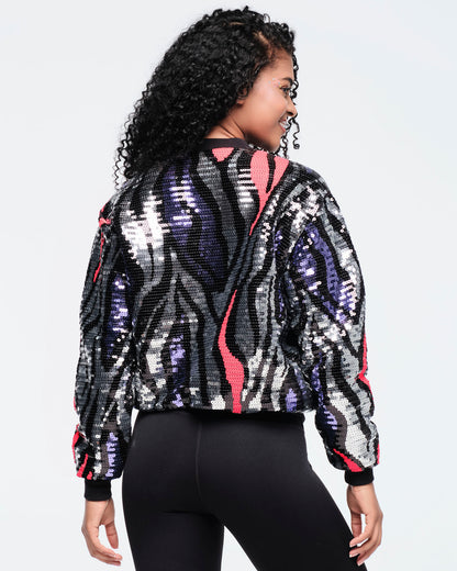 Funscape Sequin Bomber Jacket