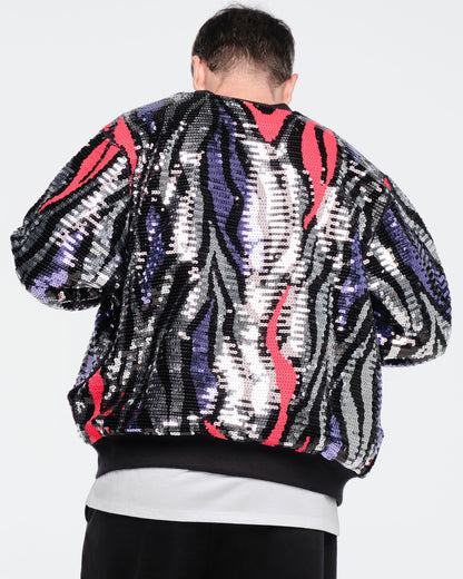 Funscape Sequin Bomber Jacket