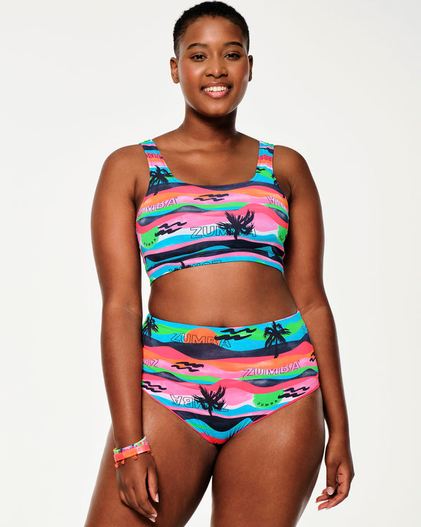 Zumba Sun And Swim Bra - Aqua