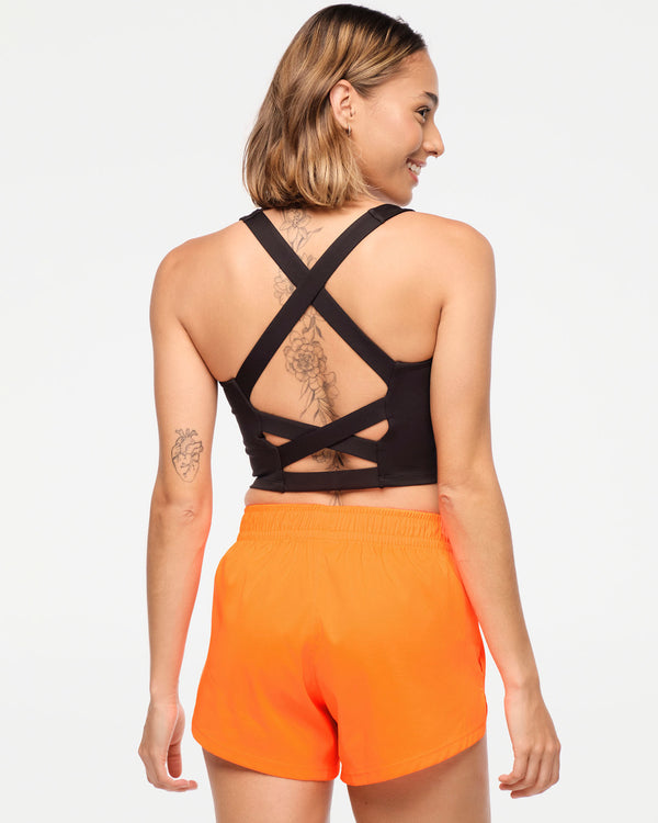 Zumba Explore Square Neck Tank Bra - Bold Black