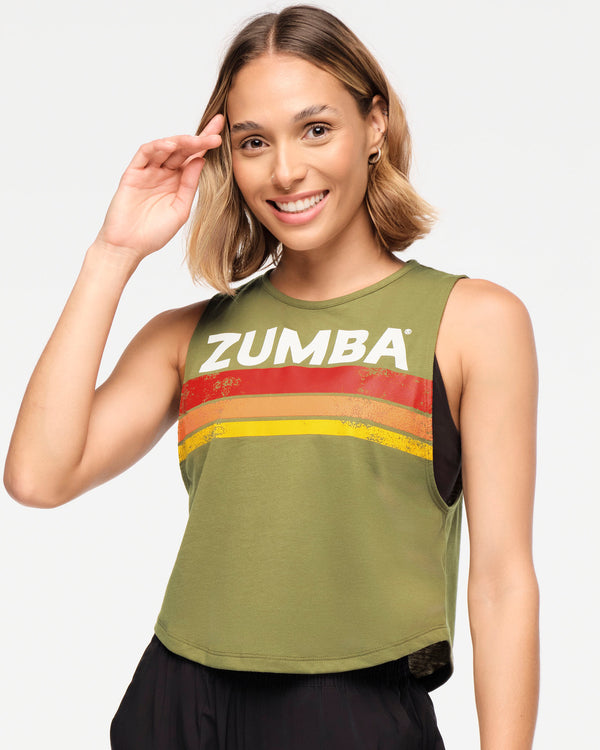 Zumba Explore Round Hem Muscle Tank