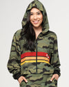 Zumba Explore Crop Woven Zip-Up Hoodie - Olive Expedition