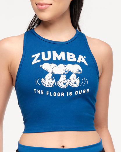 Zumba X Peanuts High Neck Mid Crop Tank