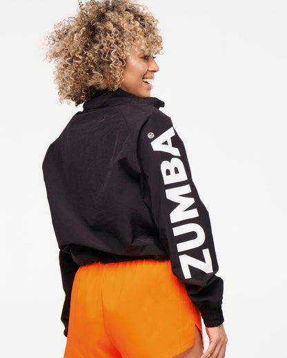 Zumba Explore High Neck Half Zip Crop Pullover