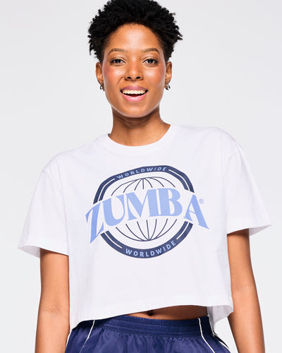 Zumba Out Loud Crew Neck Crop Top