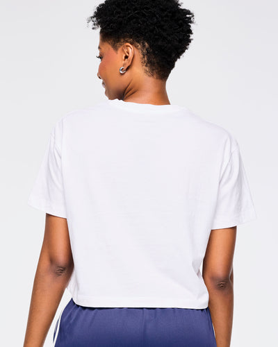 Zumba Out Loud Crew Neck Crop Top
