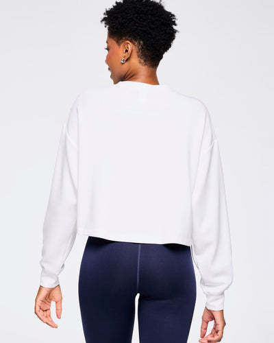 Zumba Out Loud Crew Neck Long Sleeve Oversized Crop Top