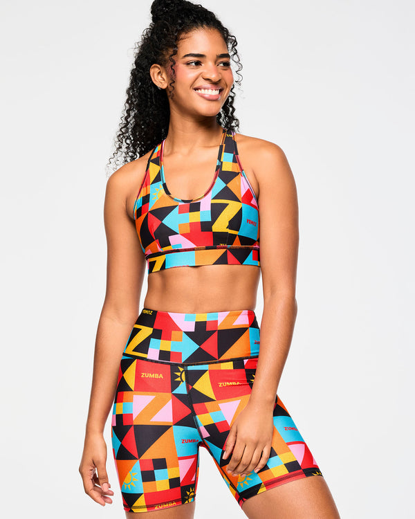 Zumba Rays Square Neck Bra