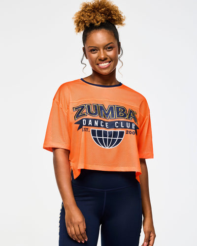 Victory Mesh Boxy Crop Top
