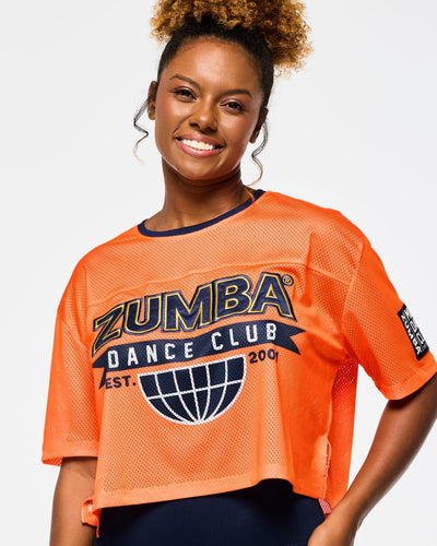 Victory Mesh Boxy Crop Top