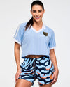Victory V-Neck Crop Raglan Polo