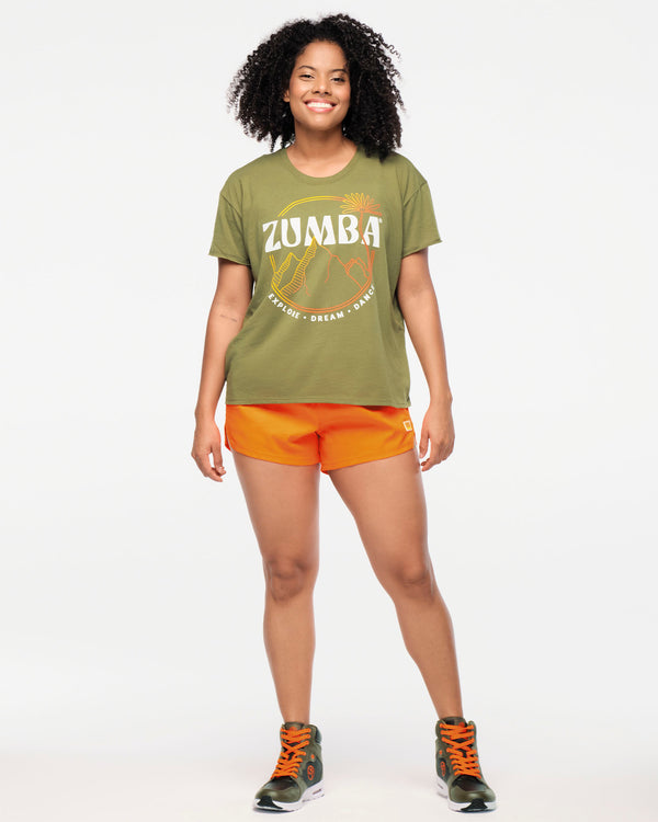 Zumba Explore High Low Crew Neck Top