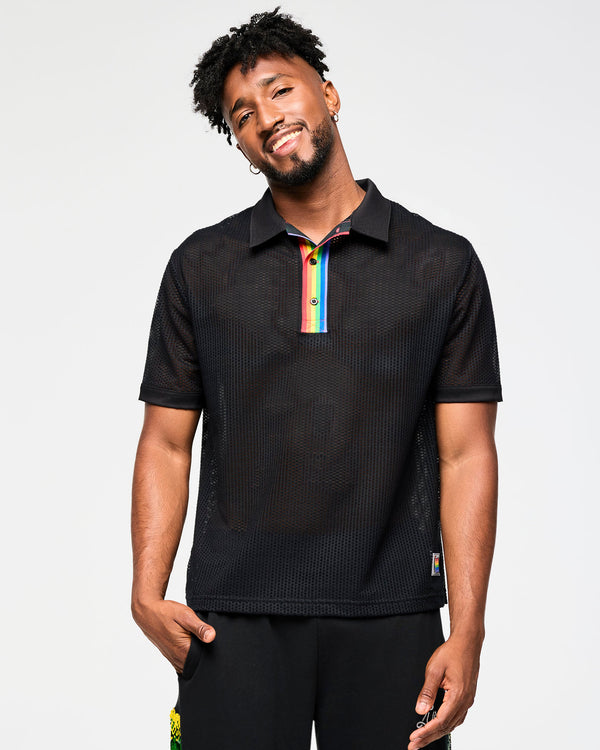 Zumba Oversized Mesh Polo