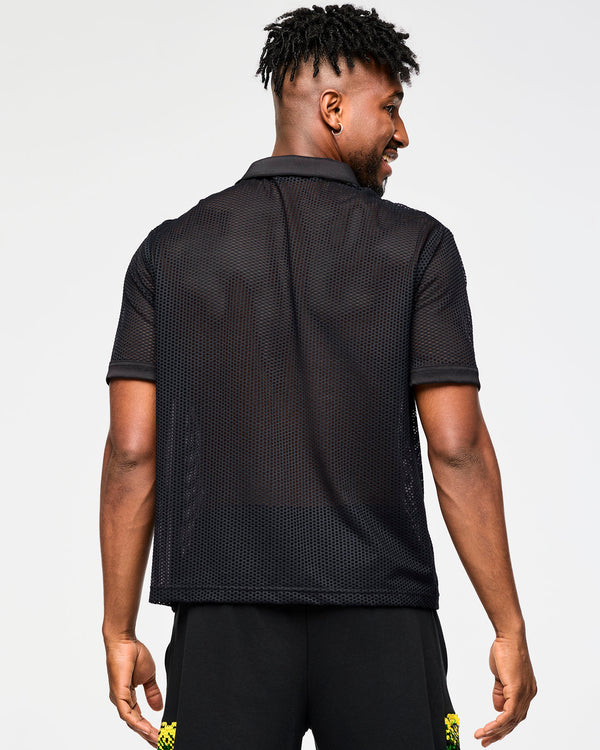Zumba Oversized Mesh Polo
