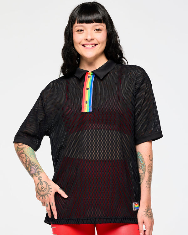 Zumba Oversized Mesh Polo
