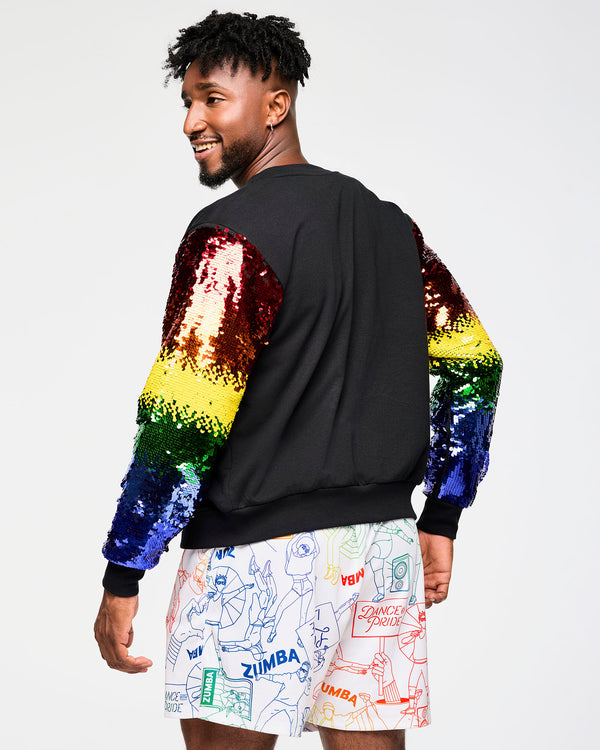 Zumba Bomber Jacket With Sequin Sleeves