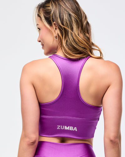 Zumba Libre Shiny Ruched Longline Bra