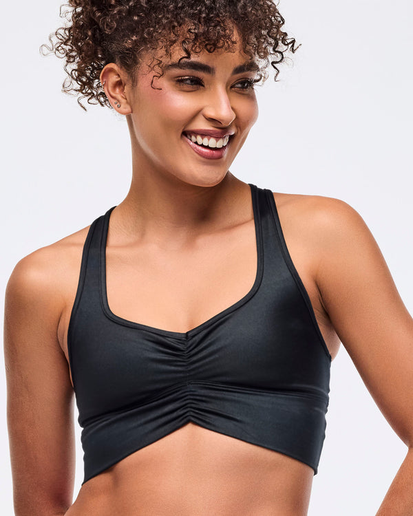 Zumba Libre Shiny Longline Ruched Bra
