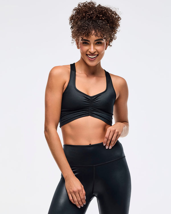 Zumba Libre Shiny Longline Ruched Bra