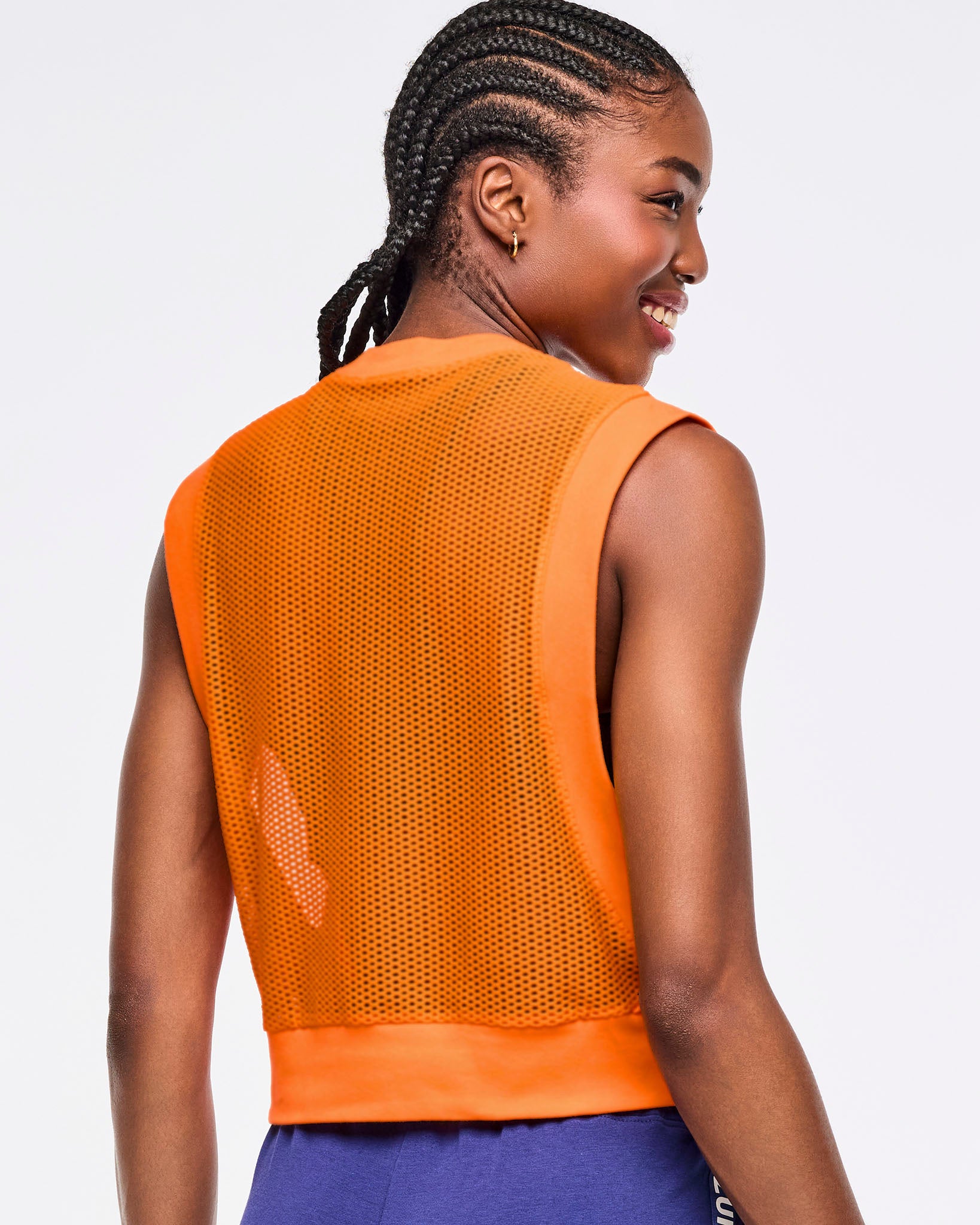 国内発送【Zumbaズンバ 】Funscape Loose Tank Orange Zumba Funscape Loose Tank Top - Orange You Hot