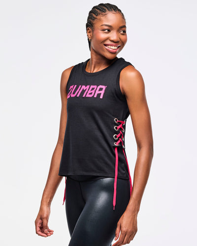 Zumba Libre Tank With Lace Up Detail