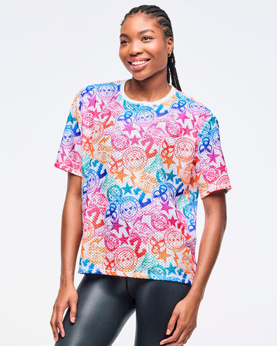 Zumba Libre Boxy Mesh Top With Side Slits