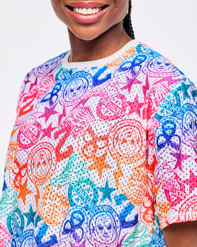 Zumba Libre Boxy Mesh Top With Side Slits