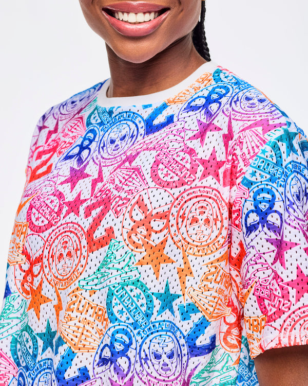 Zumba Libre Boxy Mesh Top With Side Slits