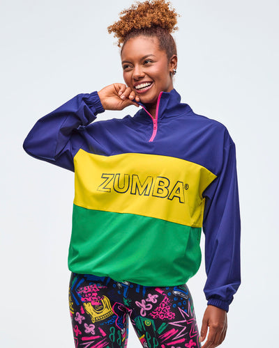 Sizzlin' Half-Zip Oversized Pullover Jacket