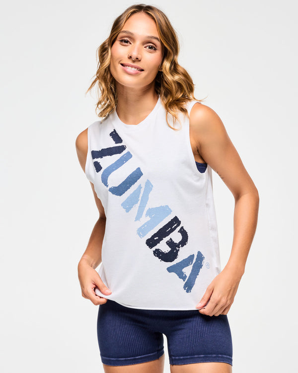 Blue Jean Crew Neck Muscle Tank