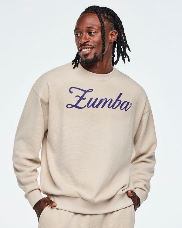 Class of 2001 Oversized Pullover Waffle Sweatshirt