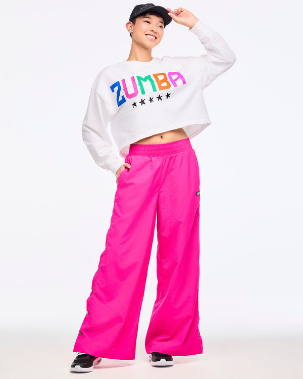 Zumba Libre Long Sleeve Boxy Crop Top