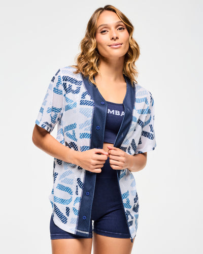 Blue Jean Baseball Button-Up Jersey