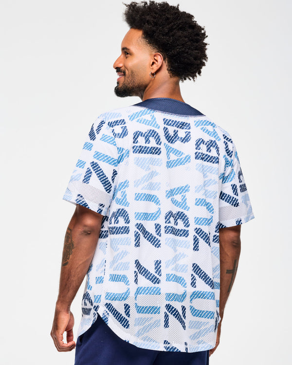 Blue Jean Baseball Button-Up Jersey