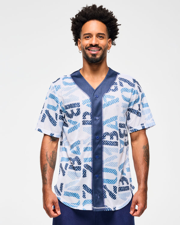 Blue Jean Baseball Button-Up Jersey
