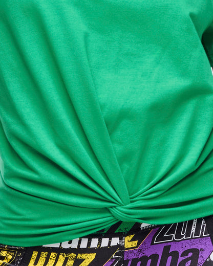 Apres Zumba Short Sleeve Front Twist Top
