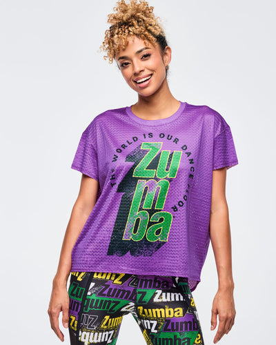Apres Zumba High Low Crew Neck Top