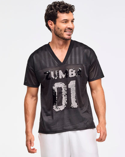 Zumba Sparkle V-Neck Mesh Top