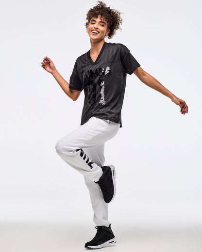 Zumba Sparkle V-Neck Mesh Top