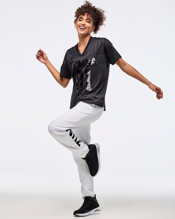 Zumba Sparkle V-Neck Mesh Top