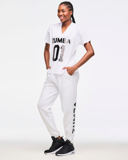 Zumba Sparkle V-Neck Mesh Top